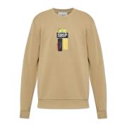 Sweatshirt met logo Iceberg , Beige , Heren