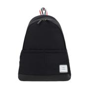 Monogram Logo Patch Rugzak met Zakken Thom Browne , Black , Heren