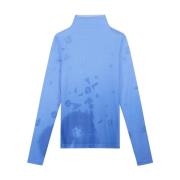 Dandelion Mock Neck Top Olaf Hussein , Blue , Dames