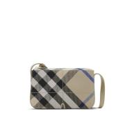 Geruite Patroon Schoudertas Burberry , Beige , Dames