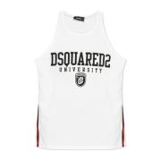 Mouwloos T-shirt Dsquared2 , White , Heren