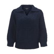 Stijlvolle Pullover met Porasi Detail Opus , Blue , Dames