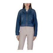 Lente/Zomer Katoenmix Jas Collectie Replay , Blue , Dames