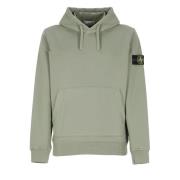 Groene Katoenen Hoodie met Logopatch Stone Island , Green , Heren