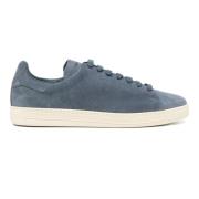 Suède Sneakers met Rubberen Zool Tom Ford , Blue , Heren