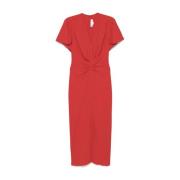 Rode Pofmouw Lange Jurk Victoria Beckham , Red , Dames