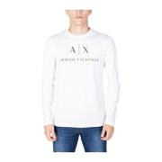 Katoenen Lange Mouw Shirt Collectie Armani Exchange , White , Heren