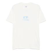 Witte Gaze T-shirts C.p. Company , White , Heren