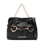 Zwarte schoudertas voor vrouwen Love Moschino , Black , Dames