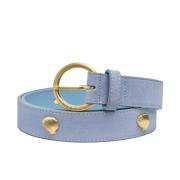 Studded Shell Riem Fabienne Chapot , Blue , Dames