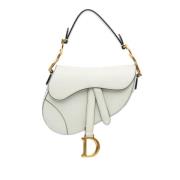 Pre-owned Leather dior-bags Dior Vintage , White , Dames