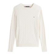 Katoenen kabeltrui Tommy Hilfiger , White , Heren