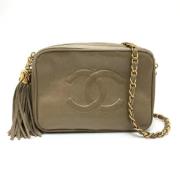 Pre-owned Leather chanel-bags Chanel Vintage , Yellow , Dames