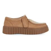 Suède shearling veterschoen Torhill BEE Clarks , Beige , Dames