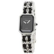 Pre-owned Stainless Steel watches Chanel Vintage , Black , Dames