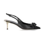 Zwarte Slingback Pump met Strik Elisabetta Franchi , Black , Dames