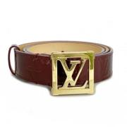 Pre-owned Leather belts Louis Vuitton Vintage , Red , Dames