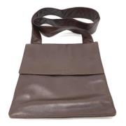 Pre-owned Leather chanel-bags Chanel Vintage , Brown , Dames