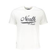 Print Logo Korte Mouw Katoenen T-Shirt North Sails , White , Heren