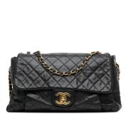 Pre-owned Leather handbags Chanel Vintage , Black , Dames