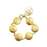 Pre-owned Metal necklaces Chanel Vintage , Yellow , Dames