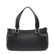 Pre-owned Leather handbags Bvlgari Vintage , Black , Dames