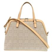 Pre-owned Canvas handbags Burberry Vintage , Beige , Dames