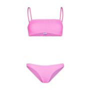 Bubblegum Pink Bandeau Beachwear Hunza G , Pink , Dames