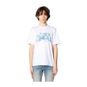 Witte Garden Tee met Gedurfd Grafisch Amiri , White , Heren