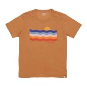 Disco Wave Tee Saddle T-Shirt Cotopaxi , Brown , Heren