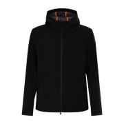 Zwarte Softshell Jas met Fluorescerende Details Suns , Black , Heren