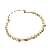 Multi Stone Bangle Armband Notre-v , Yellow , Dames