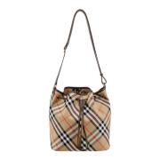 Chique Beige Canvas Bucket Rugzak Burberry , Beige , Dames