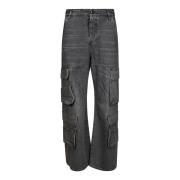 Cargo Style Denim Jeans Diesel , Blue , Dames