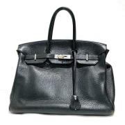 Pre-owned Leather handbags Hermès Vintage , Black , Dames