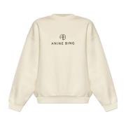 Sweatshirt met logo Anine Bing , Beige , Dames