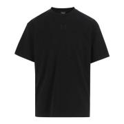 Maxi Logo Katoenen T-shirt Zwart Rood 44 Label Group , Black , Heren