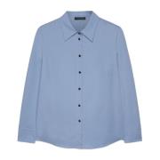 Overhemdblouse van stretch-popeline Elena Mirò , Blue , Dames