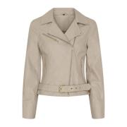 Bikerjack Doeskin Licht Goud Notyz , Beige , Dames