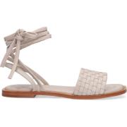 Gevlochten Leren Witte Sandalen Shabbies , White , Dames