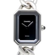 Pre-owned Stainless Steel watches Chanel Vintage , Black , Dames