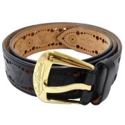 Pre-owned Leather belts Louis Vuitton Vintage , Black , Dames