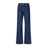 Klassieke katoenmix straight leg jeans 7 For All Mankind , Blue , Dame...