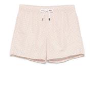 Polyester Zwemshorts met Elastische Riem Fedeli , Orange , Heren