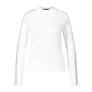 Geribbeld shirt met lange mouwen Marc Cain , White , Dames