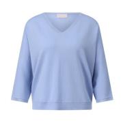 Merino V-hals 3/4 Mouw Pullover Hemisphere , Blue , Dames