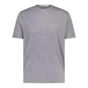 Wollen T-shirt Rechte Snit Ronde Hals Maurizio Baldassari , Gray , Her...