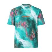 Abstract Oversized T-shirt met Logostiksel Carlo Colucci , Multicolor ...