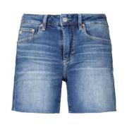 Denim shorts met relaxte pasvorm en rafelige zoom Adriano Goldschmied ...