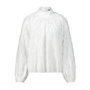 Blouse met franjedetails Drykorn , White , Dames